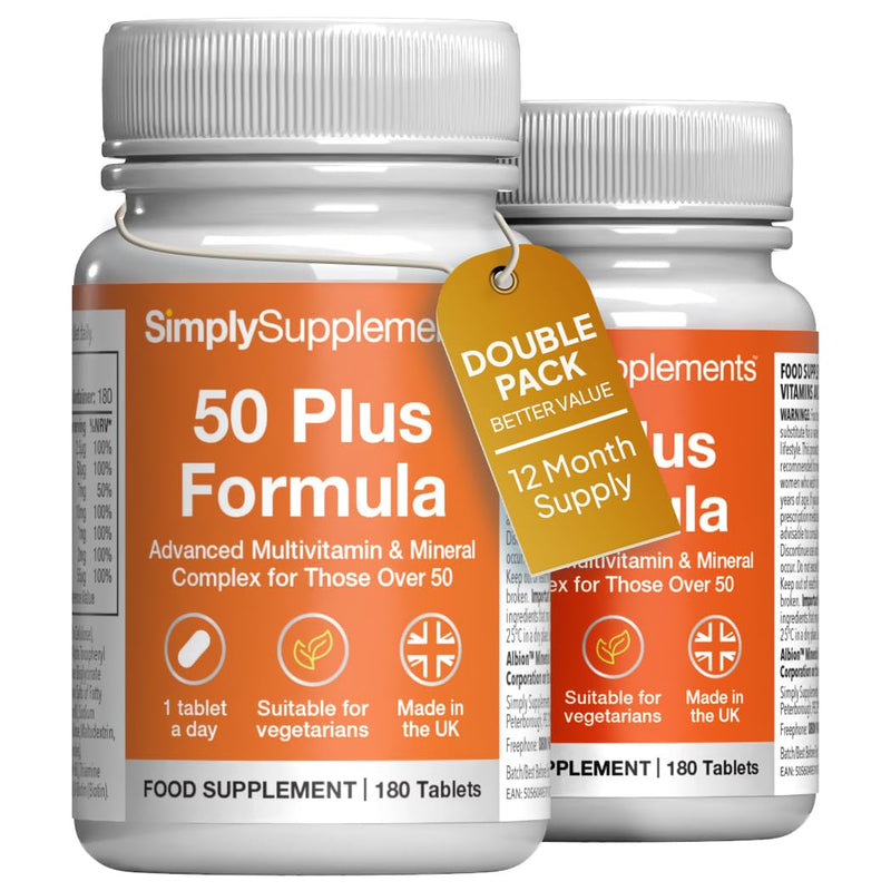 A to Z Multivitamins & Minerals for Individuals Aged 50 Plus | Supports Brain Health, Energy Levels, and Immunity | Vegetarian | 360 Easy-to-Take Tablets = 12 Months’ Supply | Made in The UK Unflavoured 360 count (Pack of 1)