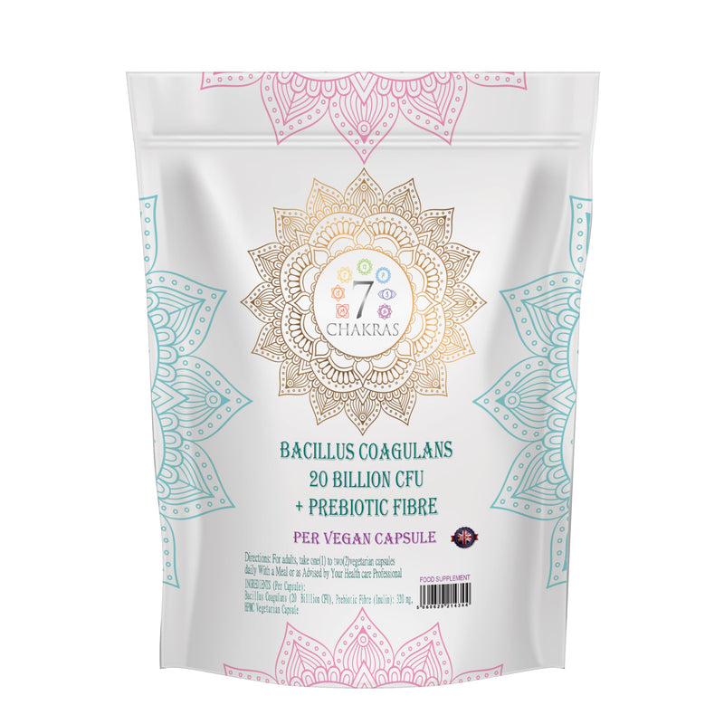 7C Bacillus Coagulans | 60 High Strength Spore Probiotic Capsules - 20 Billion CFU Bacillus Coagulans Probiotic per Serving | Non-GMO, Gluten & Allergen Free | Made in the UK 60 count (Pack of 1)