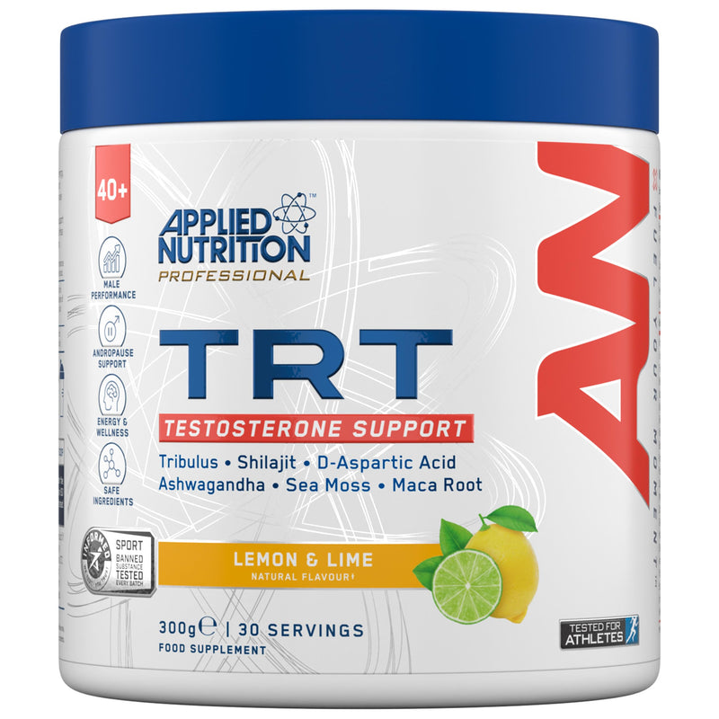 Applied Nutrition TRT for Men Over 40 | Zinc, Magnesium, D-Aspartic Acid, Maca, Ashwagandha & Sea Moss | Informed Sport – Lemon & Lime (300g – 30 Servings) 30 Servings (Pack of 1)