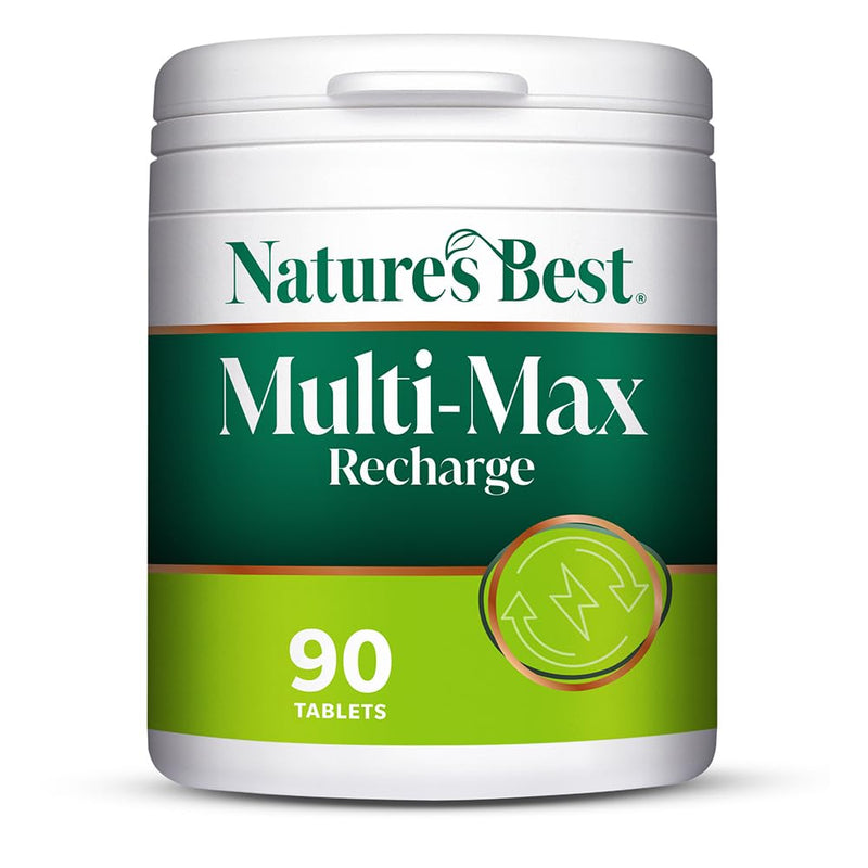 Nature's Best Multi-Max Recharge Multivitamin - with Vitamin B, C and Zinc - Energy & Immune Support - UK Made - 90 Tablets (1 Month's Supply)
