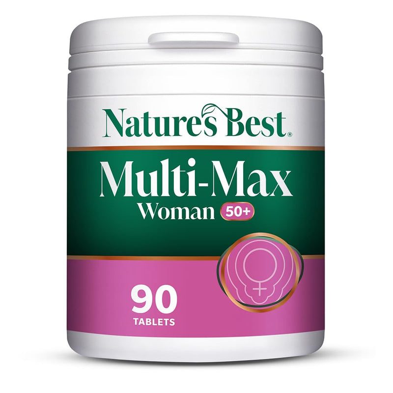 Nature's Best Multi-Max Multivitamin for Women Age 50+ - with Vitamin B6, Folic Acid, Zinc and More - UK Made - 90 Tablets (3 Months' Supply)