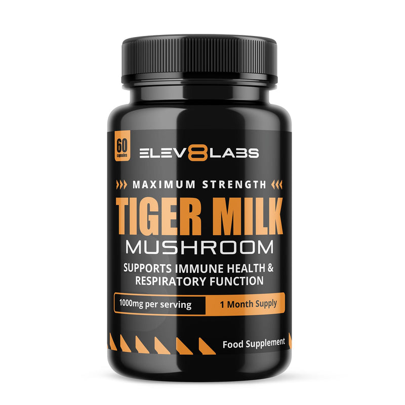 Tiger Milk Mushroom Capsules 1000mg - High Strength | 60 Capsules | Natural Adaptogen for Immunity & Respiratory Health | Supports Daily Wellness & Vitality | 1 Month Supply, 2 a Day 60 count (Pack of 1)
