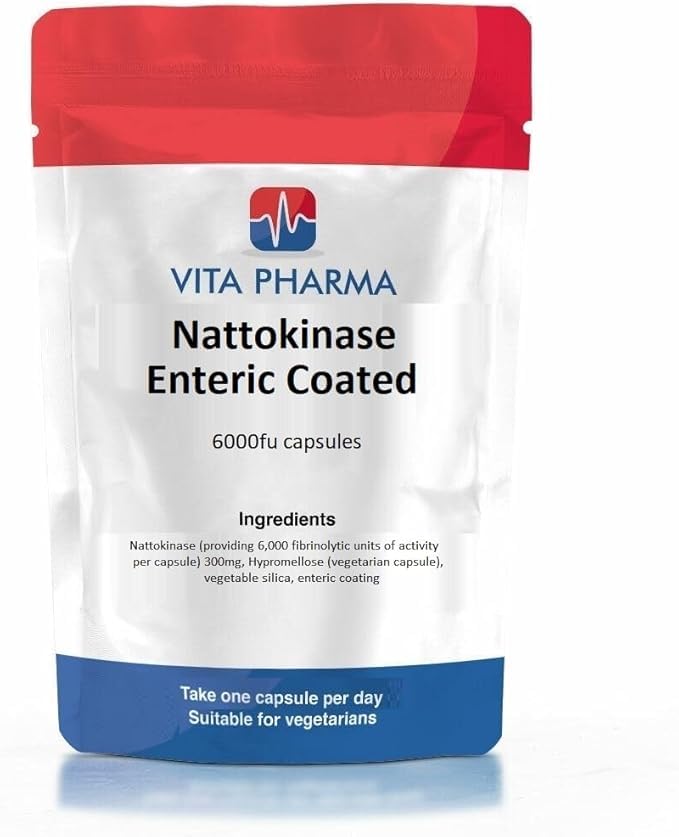 VITA PHARMA Nattokinase Enteric Coated 6000FU 365 Capsules