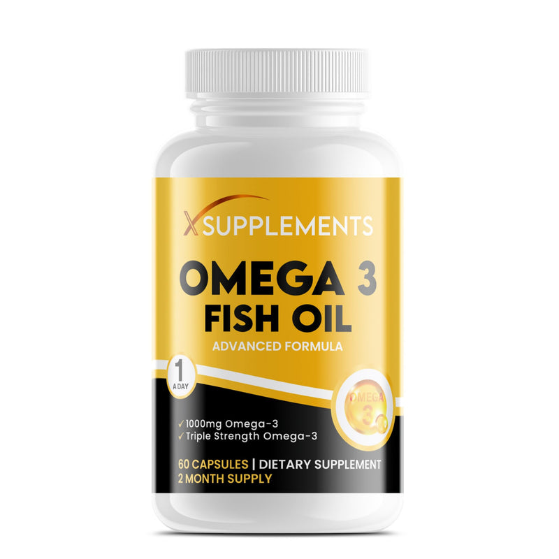 Omega-3 Fish Oil Capsules | 1000mg | 60 Vegan Omega 3 Capsules, 2 Months Supply