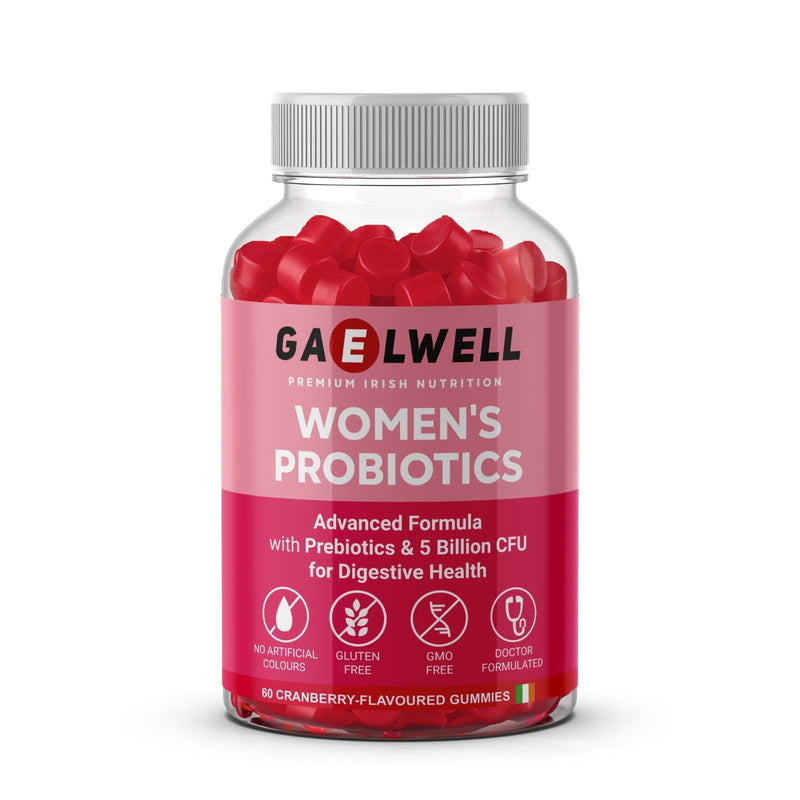 Women’s Probiotic Gummies | 5 Billion CFU, 6 Strains with Fibre | Daily Supplement for Women | Vegan, Gluten & Dairy Free | Cranberry Flavour | 60 Gummies