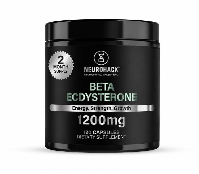 Beta Ecdysterone 1200mg - 120 Capsules 2 Months Supply | 98% Maximum Purity Ecdysterone for Lean Muscle Growth, Strength & Performance (Tested by Eurofins USA)