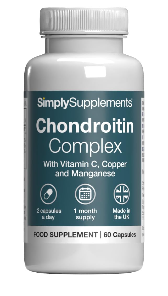 Chondroitin Complex with Vitamin C, Copper & Manganese | Advanced Bones, Joint & Immune Support | 60 Capsules | UK-Made & GMP Certified