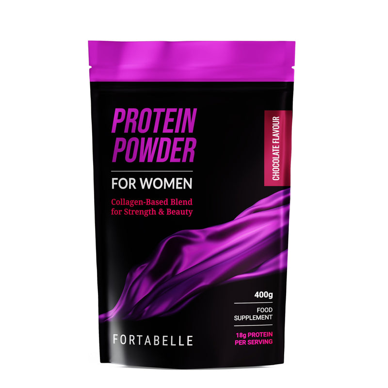 Protein Powder for Women, Collagen-Based Blend for Strength and Beauty with Creatine, Calcium, Magnesium and Biotin | 18g Protein Per Scoop, 400g Pouch (20 Scoops), Soy-Free & Sugar-Free