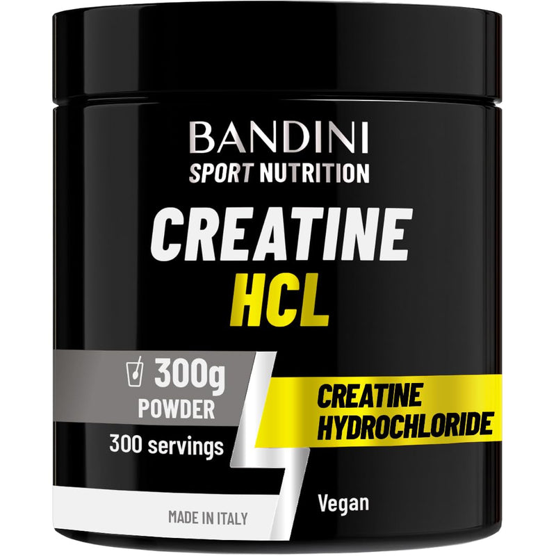 Bandini® Creatine HCL Powder 300g - Very Strong and Intense Taste but 100% Pure - Do NOT TAKE if You are Sensitive to Sour Flavours - Training, Sport & Pre-Workout – Based on Creatine Hydrochloride