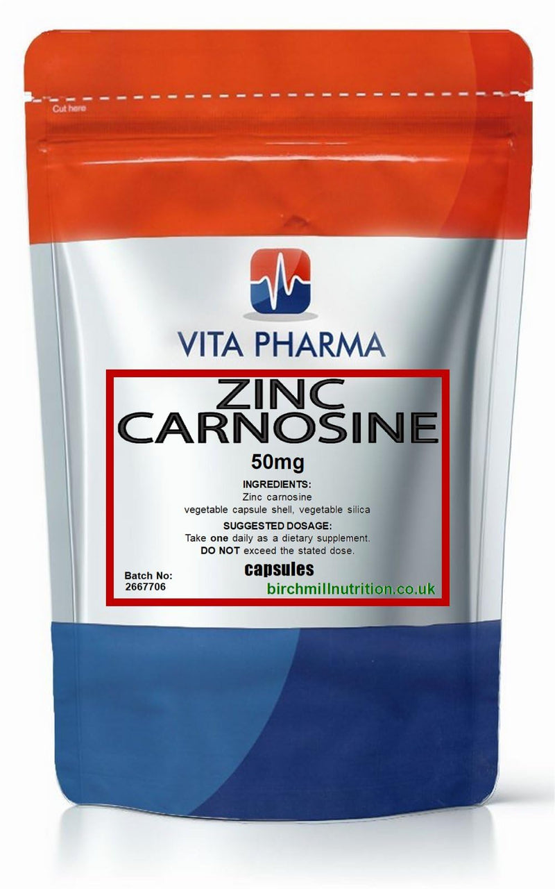 VITA PHARMA Zinc Carnosine 50mg 120 Capsules