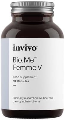 Invivo Bio.Me Femme V - 3 Billion CFU Probiotic Capsule Supplement for Women - Vaginal Probiotic Supplement with 5 Unique Strains of Healthy Bacteria for Microbiome - 60 Capsules