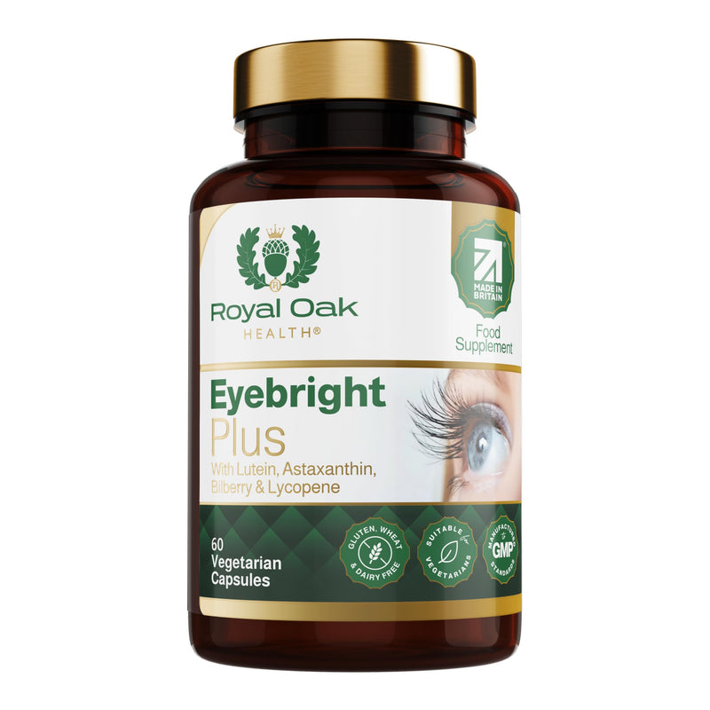 Eyebright Plus Complex with Lutein, Zeaxanthin, Astaxanthin, Bilberry, Eyebright, Lycopene & Vitamin A | 60 Capsules | High Strength Vision Support | UK Made