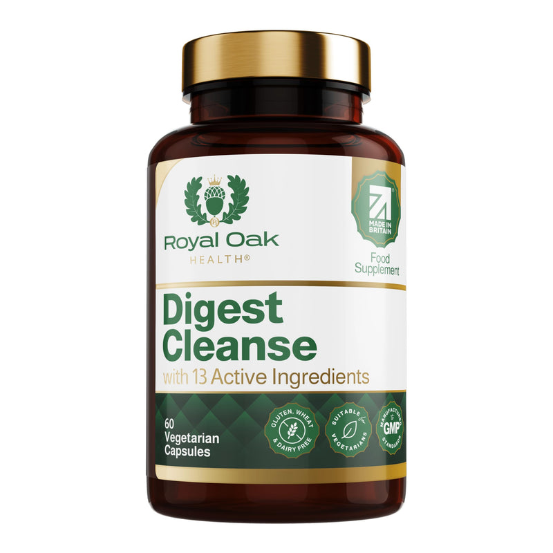 Digest Cleanse with 13 Active Ingredients - 60 Vegan Capsules, 2 Month Supply - UK Made