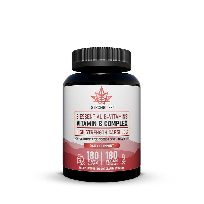 Vitamin B Complex Capsules 2000mg - 180 Vegan Capsules – High Strength – 180 Days Supply – for Men & Women
