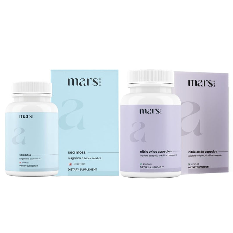 Mars by GHC MaxDrive Combo: Powered by Nitric Oxide & Sea Moss Capsules Pack of 1