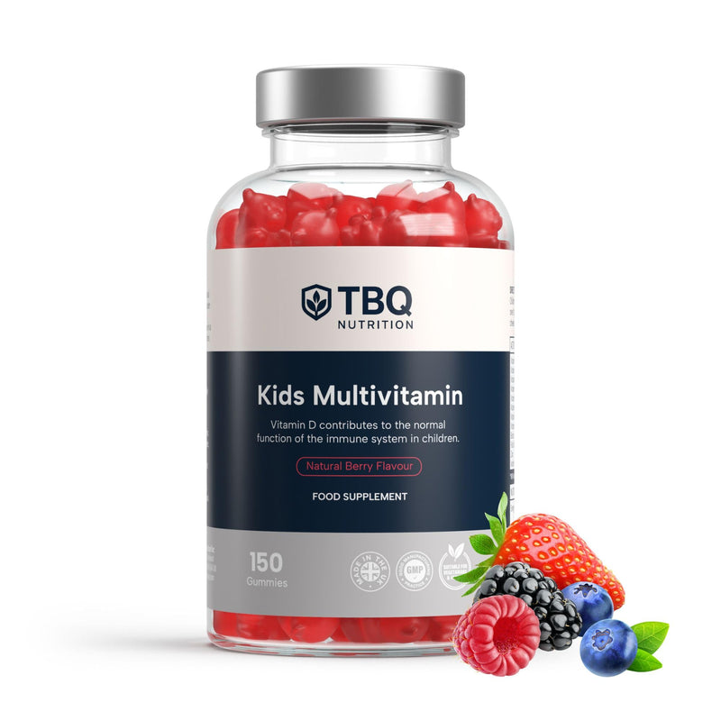 Kids Multivitamin & Mineral Gummies – 150 Vegan Berry-Flavoured Gummies | with Vitamins A, B6, B12, C, D2, E, Biotin, Folic Acid & Zinc | Daily Nutritional Support