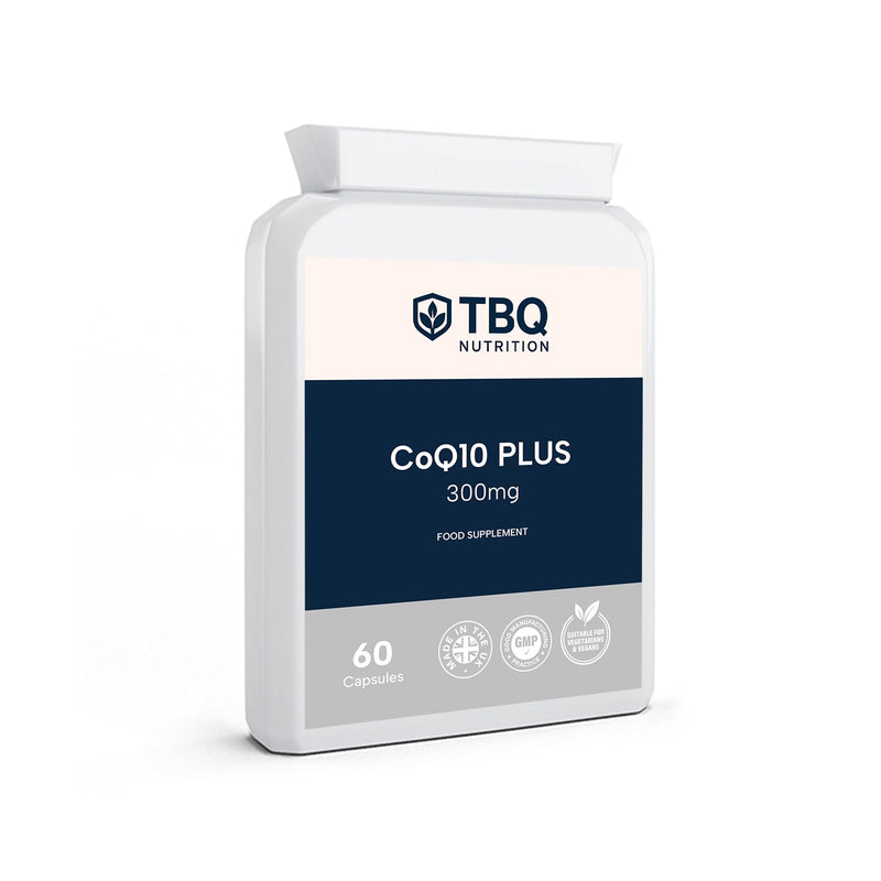 CoQ10 Plus 300mg + Vitamin B1 – 60 Capsules (2 Months Supply) | Ubiquinone with Thiamine | Supports Energy, Heart Function & Normal Nervous System | Premium UK-Made