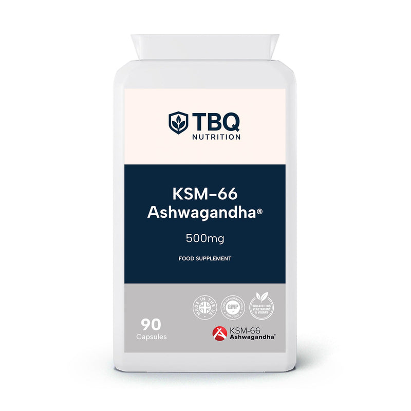 Ashwagandha KSM-66® 500mg per Capsule | 90 Capsules | Providing 6250mg Dried Root Equivalent | High-Strength Root-Only Extract | Herbal Supplement | UK Made