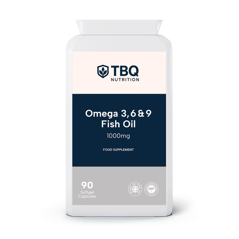 Omega 3-6-9 1000mg – 90 Softgels | from Fish, Flaxseed & Sunflower Oils | with Vitamin E to Support Cells | Premium UK-Made Supplement