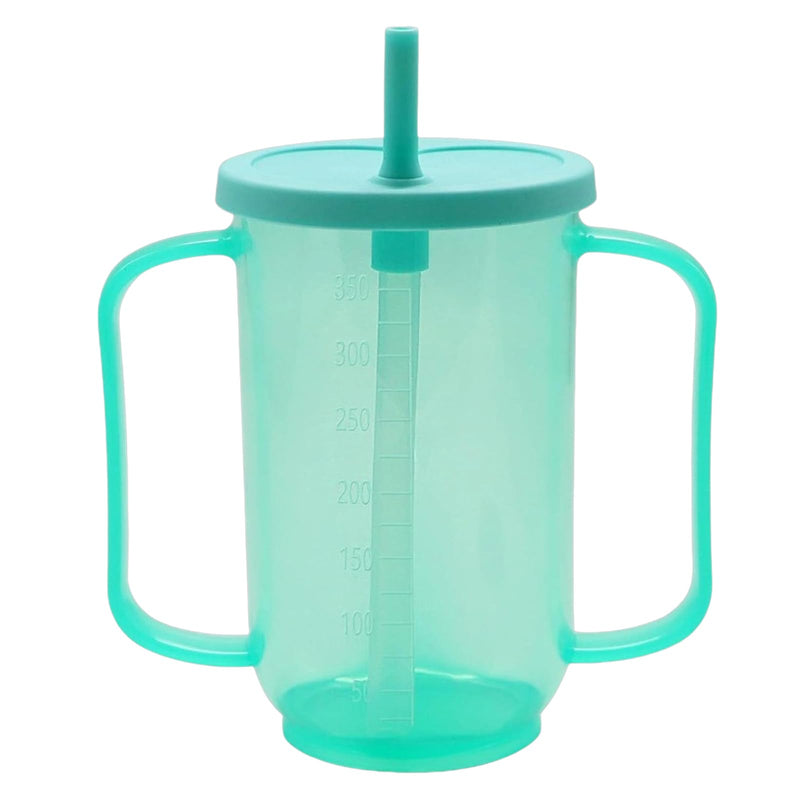 YREYBN Adult Plastic Straw Cup, Adult Sippy Cups for The Elderly Non Spill, Spill-Proof Sippy Cups with Straw and Lid, for The Elderly, Disabled, Hospital and Convalescent Care