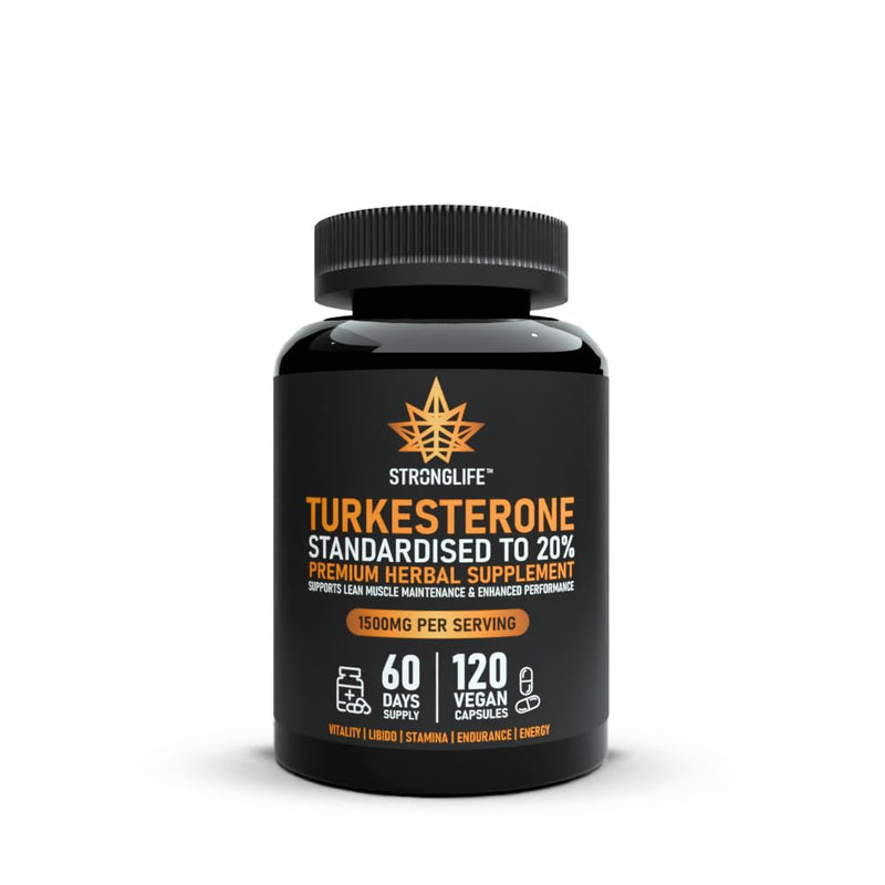 Turkesterone Capsules 1500mg | Muscle Growth, Strength & Recovery Support | 20% Extract | 120 Capsules – 60 Day Supply for Men & Women