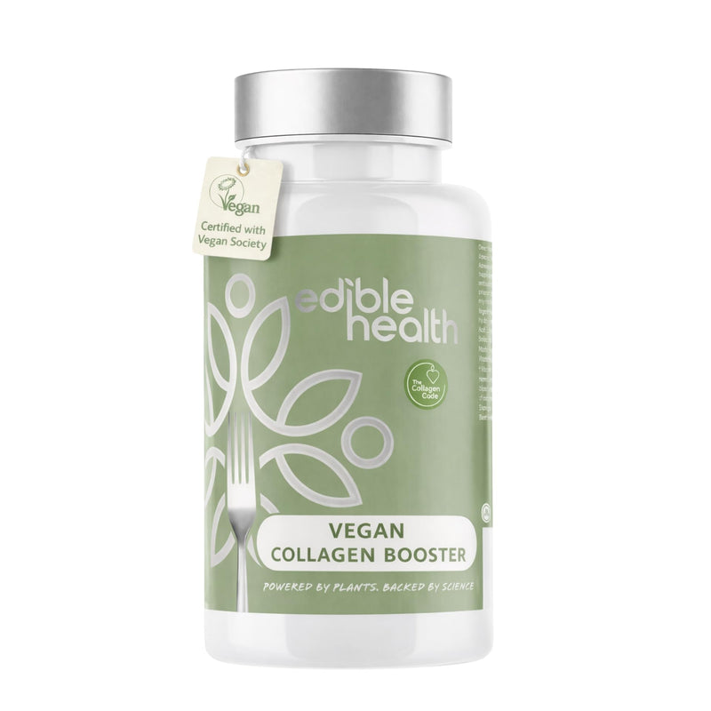 Vegan Collagen Booster – Plant-Based Amino Acids & Silicium – High Strength with Vitamin C & E – 30 Day Supply – for Women & Men – Supports Skin, Hair & Joint Health