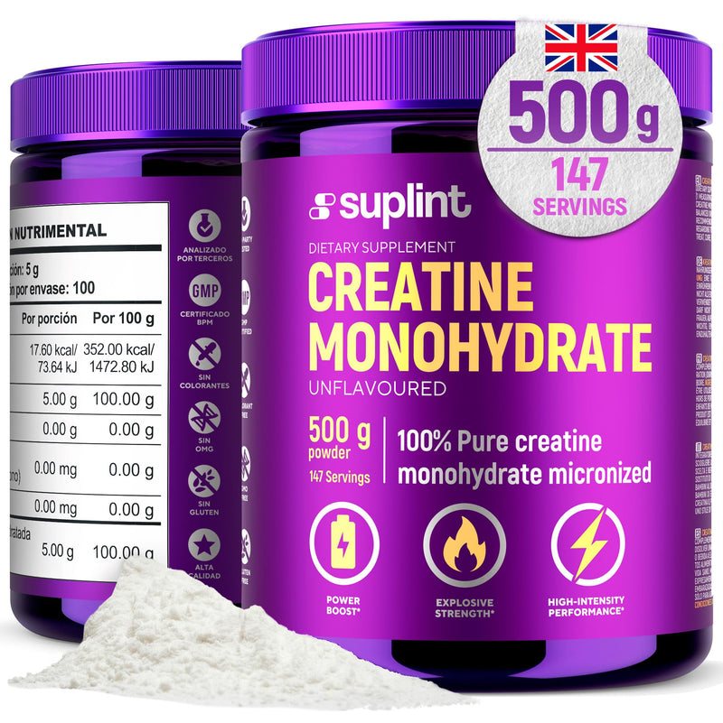 Creatine Monohydrate Powder 500 g – 147 Servings – 100% Pure Creatine Monohydrate – Micronized Quality – Vegan, Non-GMO – Sports Nutrition for Strength, Muscle & Recovery (1 Pack) 1 Pack