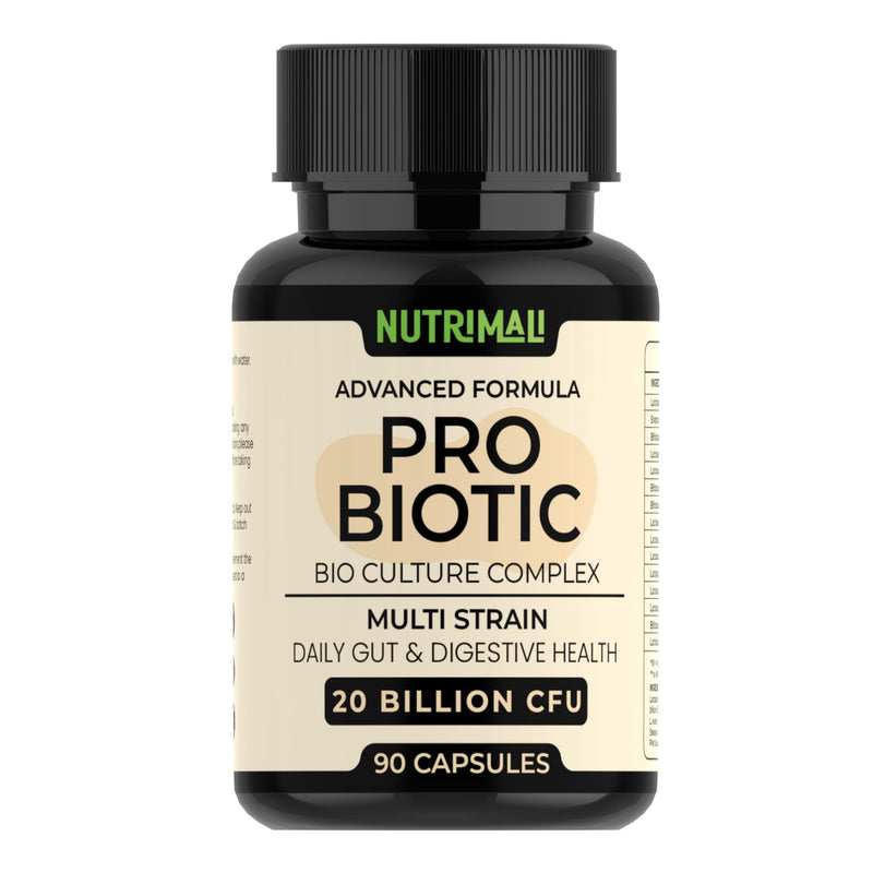 Probiotics – Advanced Bio Culture Complex | 20 Billion CFU – 15 Strain Daily Gut & Digestive Health Supplement | 3 Month Supply – 90 Vegan Capsules | Ideal with Prebiotics – Made in UK