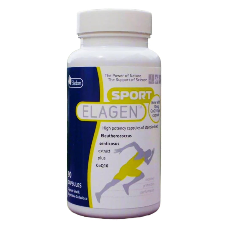 Elagen Sport All Natural Athlete Supplement for Endurance & Recovery with Eleuthero Extract (Siberian Ginseng) and CoQ10, 90 Capsules
