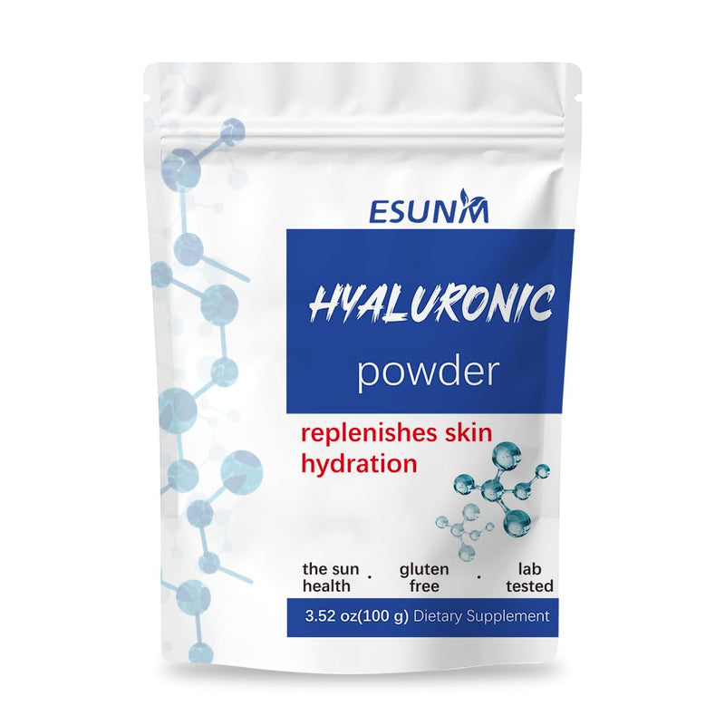 Hyaluronic Acid Powder for Skin Care,Low Molecular Weight, Cosmetics Grade | Skin Hydration and Moisture Support Supplements,Water Soluble Moisturizing Ingredient for DIY Facial Serum 3.52 oz
