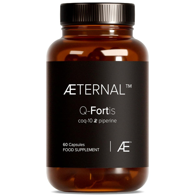 CoQ10 Ubiquinone with Piperine Black Pepper Extract | Natural Energy & Fatigue Support | Enhanced Absorption Antioxidant Q10 Formula | Vegan Non GMO Supplement | 60 Capsules | Made in UK | AETERNAL 1 count (Pack of 60)