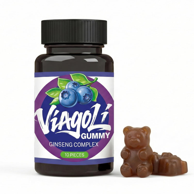 500mg Ginseng Gummies for Men | Stronger | Longer | Energy & Performance | Stamina & Vitality Support | Extra Strength Adaptogen Energy & Focus Formula | Chewable Blueberry Gummies | 10 Pieces
