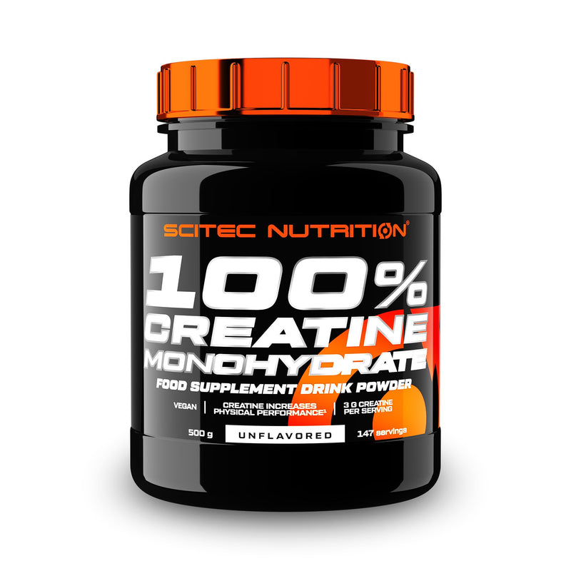 Scitec Nutrition 100% Creatine Monohydrate – Vegan – 3g per Serving – Performance Boost for High-Intensity Workouts – 500 g, Unflavoured