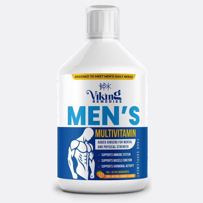 Men’s Multivitamin Liquid – 500ml – Orange Flavour – 140+ Nutrients Including Vitamins, Minerals & Amino Acids – Made in Sweden