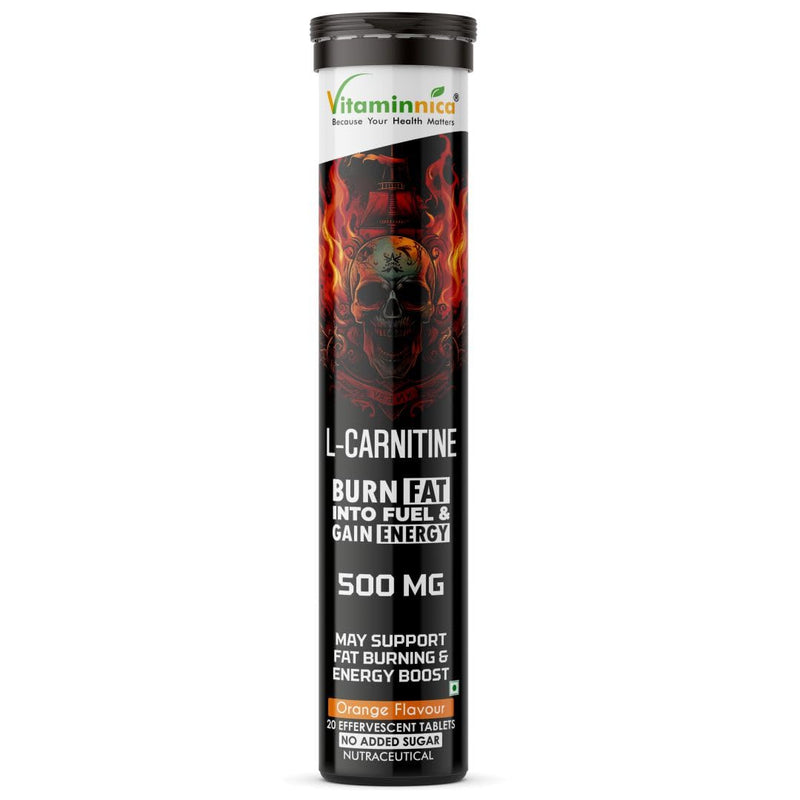 Vitaminnica L-Carnitine | Burn Fat into Fuel & Boost Natural Energy | Supports Weight Management, Endurance & Metabolism | Stimulant-Free Fat Burner | Vegan, Non-GMO, Gluten-Free | Pack 1 1 count (Pack of 1)