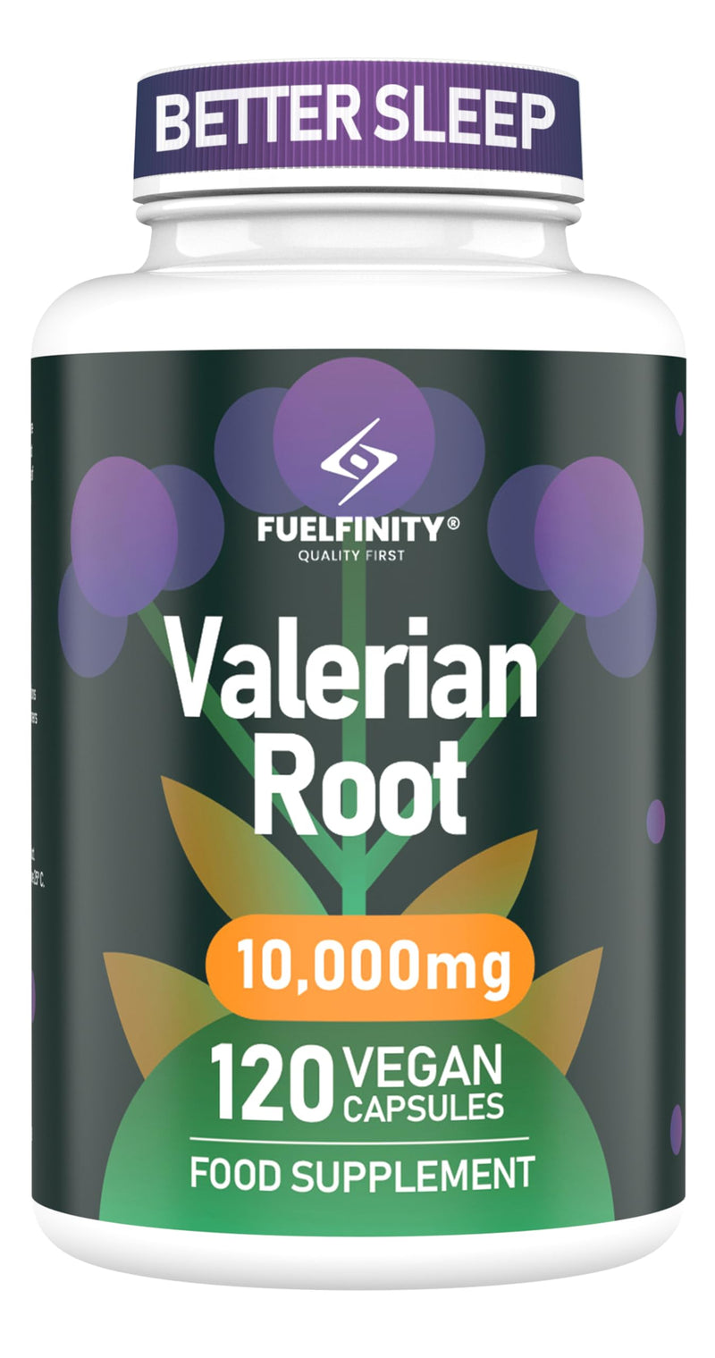 Potent Valerian Root Capsules | 10,000 mg Serving 120 Capsules | High Strength | Sleep Support, Stress Management, Relaxation, Natural Remedy | Capsule Supplement (1 Large Pack) 120 count (Pack of 1)