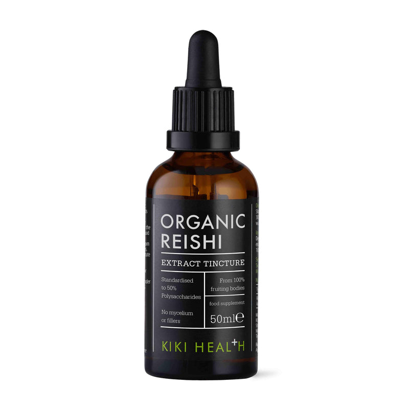 KIKI Health - Organic Reishi Tincture - Supports Immune Function, Cardiovascular Health & Overall Vitality - Full-Spectrum Mushroom Extract - No Mycelium, Grains or Starch - 50ml