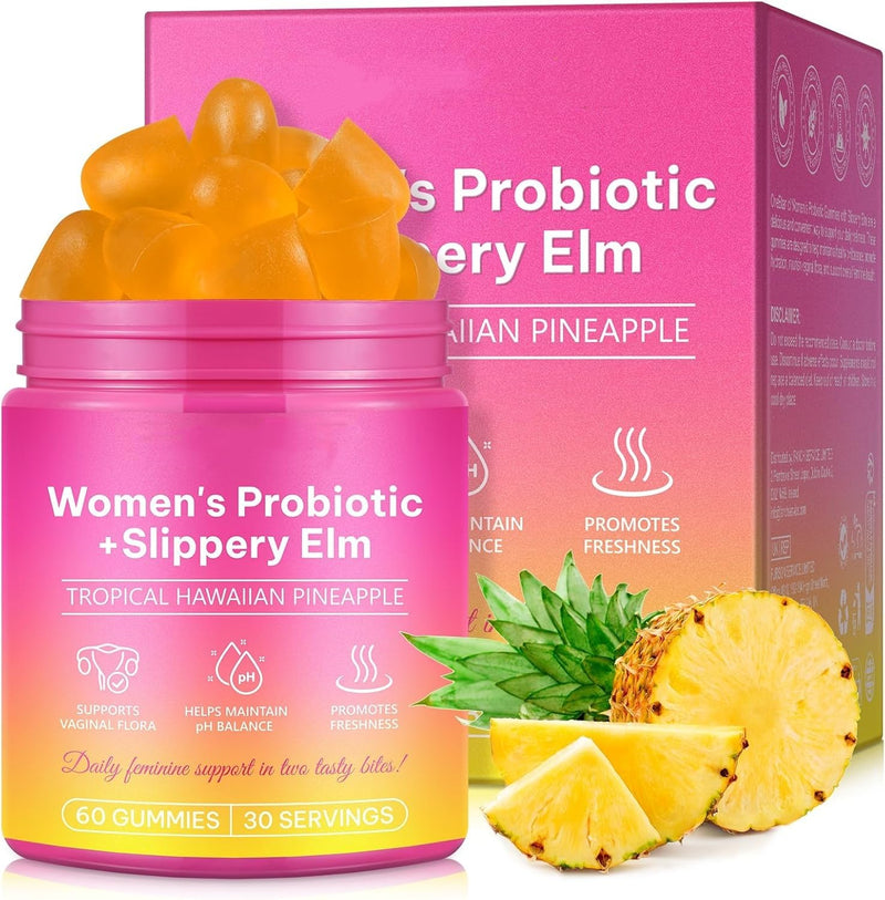 Vaginal Probiotics for Women, Feminine Balance Gummies for Women Probiotic PH Balance Vitamins Supplement, Hormone Balance Probiotic Promote Vaginal Health Improve Immune-Tropical Hawaiian Pineapple