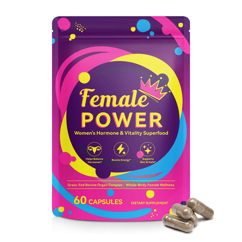 Beef Organ Complex Supplement for Women Grass Fed Beef Liver, Kidney & Heart Organ Capsules Supports Women's Overall Energy and Health 100% Pasture Raised Cattle - 60 Capsules