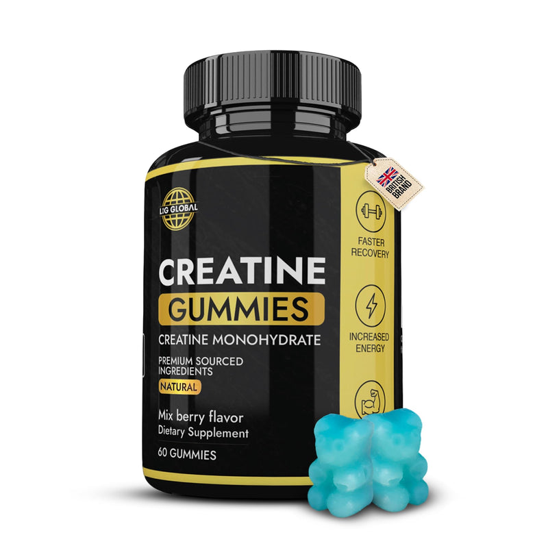 Premium Creatine Gummies – 4500 MG Creatine Monohydrate Per Serving – Lab Verified for Purity – Supports Strength, Recovery & Brain Function, Zero Sugar – 60 Gummies