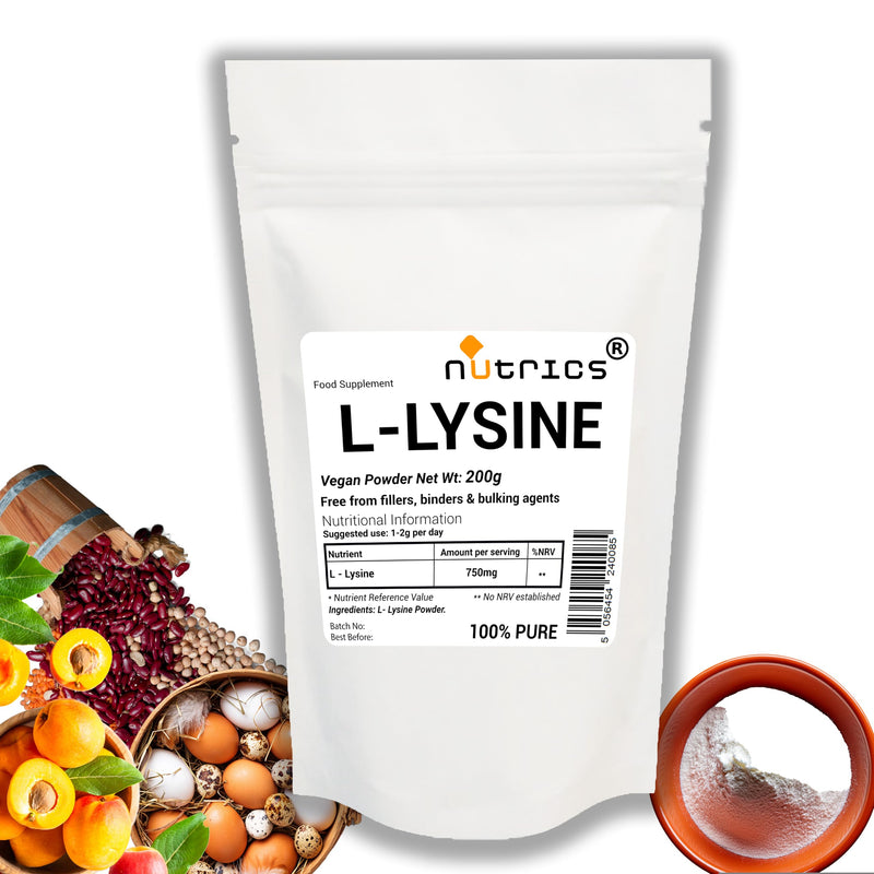 75g L LYSINE V Powder 100% Pure - Free from fillers Binders & Bulking Agents - Vegan Vegeatarian - L-LYSINE Supplement 1 count (Pack of 1)