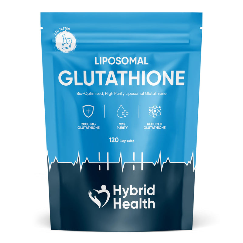 Hybrid Health Glutathione 2000mg Supplement - 120 Capsules, 99% Purity Liposomal Glutathione, High Strength Antioxidant, Third Party Tested, Glutathione Capsules