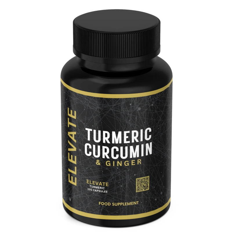 Turmeric Curcumin Capsules 1260mg with Black Pepper & Organic Ginger | 95% Curcuminoids | Enhanced Absorption Formula | Vegan, Non-GMO | 120 Capsules