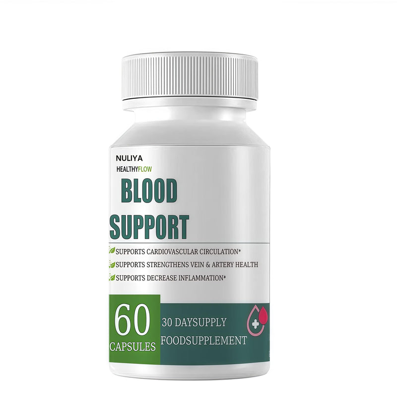 Healthy Flow Blood Support，Improved Blood Flow Supplement，Supplement with Vitamins & Minerals （60 Capsules）
