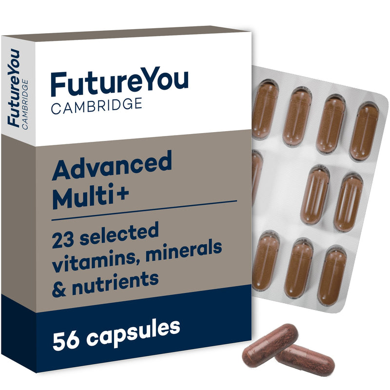 FutureYou Cambridge Advanced Multi+ – Next-Generation Daily Multivitamin with 23 Vitamins & Minerals, CoQ10, Probiotic & Antioxidants – Energy, Sleep & Wellbeing Support 56 Capsules (28-Day Supply)