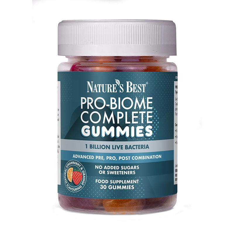 Nature’s Best ProBiome Complete Gummies - One Billion Live Bacteria - Strawberry & Orange Flavour - 30 Gummies (30 Day Supply)
