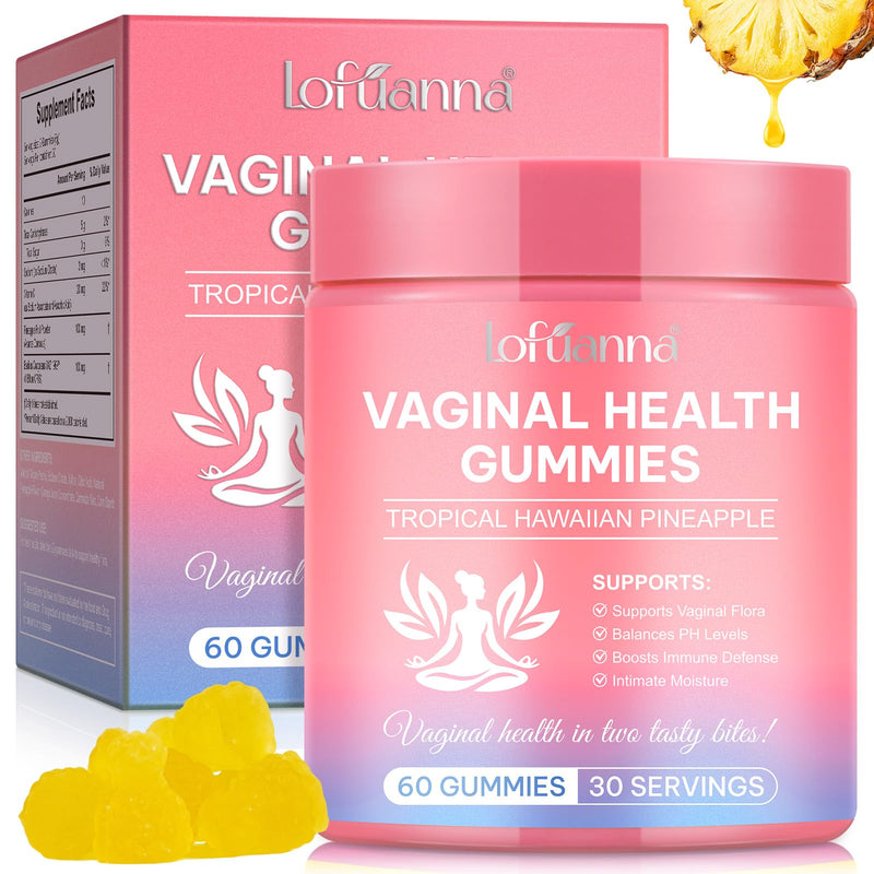 Women Probiotic Gummies, Vaginal Probiotics for Women, Feminine Balance Gummies, ph Balance for Women, Improve Odor, Promotion of Women's Health, Boost immunity,Vegan,Natural Pineapple Flavor,60 Count