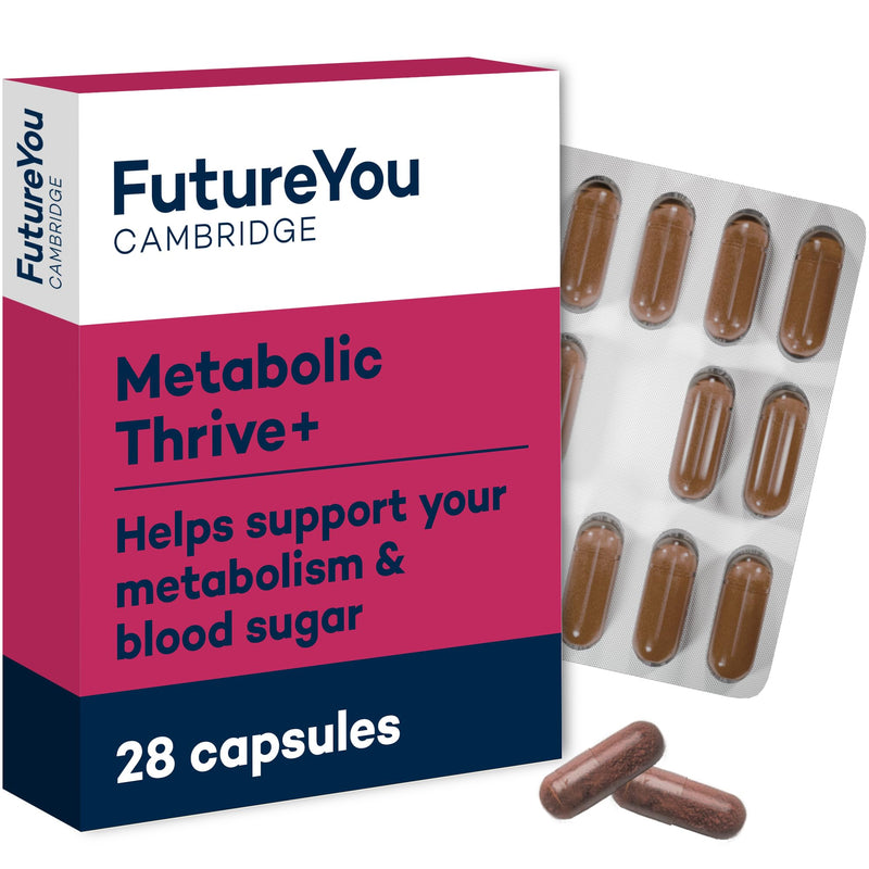FutureYou Cambridge Metabolic Thrive – Metabolism & Blood Sugar Support with MetabolAid, Feiolix Feijoa Fruit & Chromium – Vegan, 28 Capsules