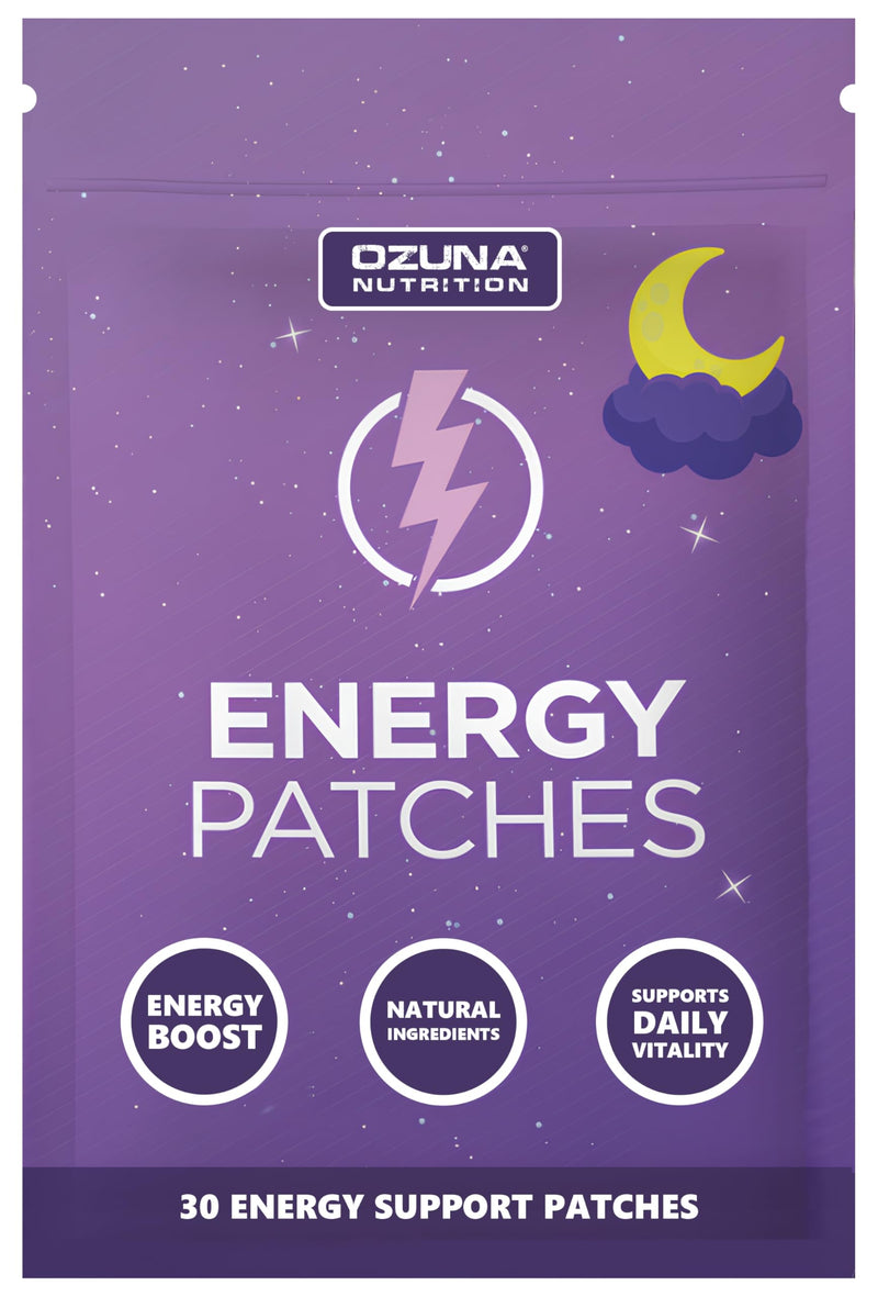 Energy Support Patches | with B-Complex Vitamins B1, B2, B3, B5, B6, B7, B9 & B12 | Vegan, Waterproof | Daytime Energy & Vitality Patch, Pill-Free, Caffeine-Free Supplement | 30 Patches