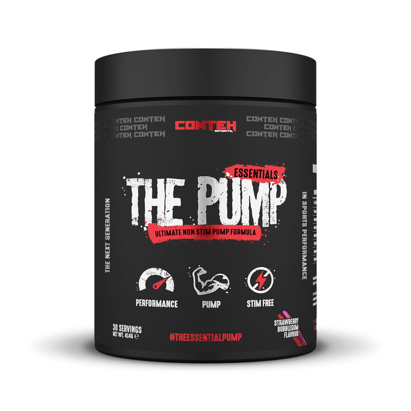 Conteh Sports The Pump Pre-Workout - Stimulant-Free Pump Formula, Citrulline & Glycerol - Strawberry Bubblegum - 30 Servings One Size